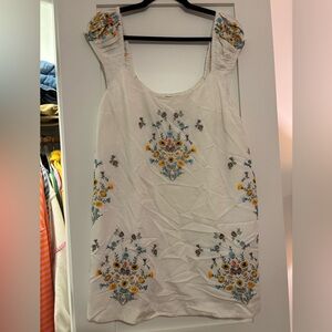 Free People Wildflower Embroidered mini dress